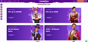 Cadabrus Casino promotions