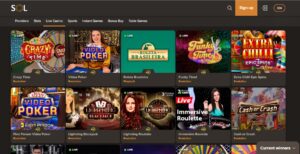 sol casino live games