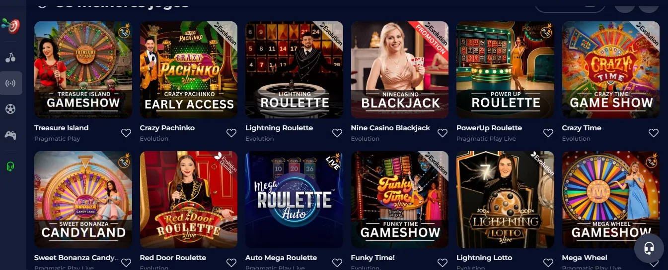 ninecasino live games