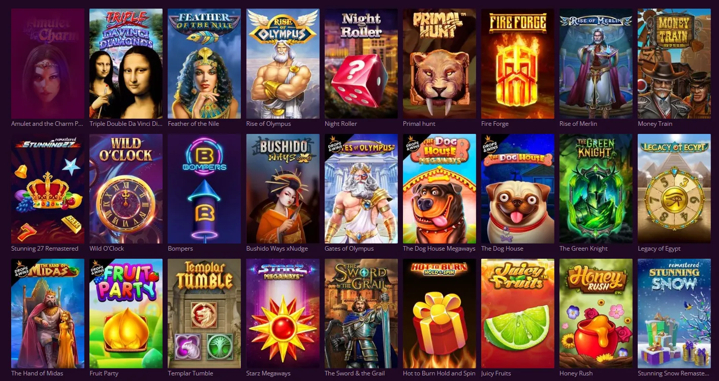 Wybór wybranych automatów w Malina Casino